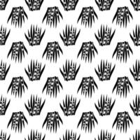Long leaf succulent pattern seamless vector