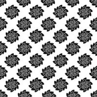 Top view succulent flower pattern seamless vector