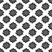 Top view succulent flower pattern seamless vector