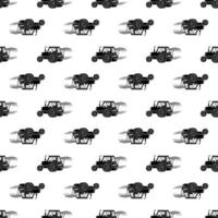 Tractor pattern seamless vector