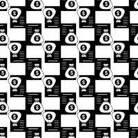 Money bag report pattern seamless vector