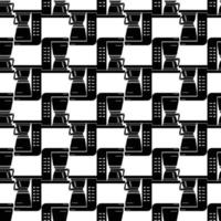 Coffee maker glass pattern seamless vector