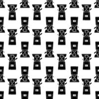 Modern coffee machine pattern seamless vector