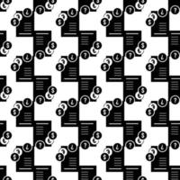 Paper paycheck pattern seamless vector