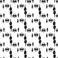 Driverless car object detection pattern seamless vector