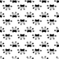 Driverless car pattern seamless vector