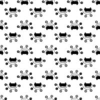 Driverless car pattern seamless vector