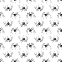 Scary dream spider pattern seamless vector