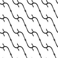 New fishing hook pattern seamless vector