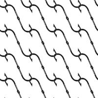 New fishing hook pattern seamless vector