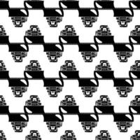Tractor bulldozer pattern seamless vector