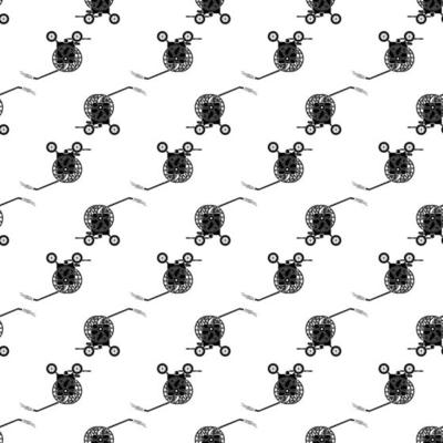 Tractor water pump pattern seamless vector