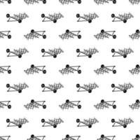 Tractor cultivator pattern seamless vector