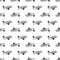 Tractor cultivator pattern seamless vector