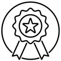 icono de esquema para el premio estrella. vector