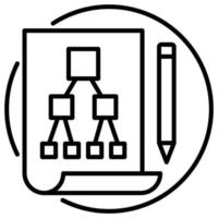 Outline icon for hierarchy links. vector