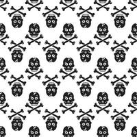 Skull bone pattern seamless vector