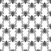 libélula, araña, patrón, seamless, vector