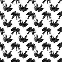 Big tarantula spider pattern seamless vector