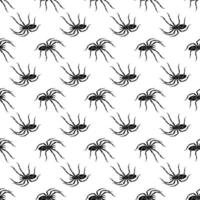 Scary spider pattern seamless vector