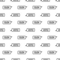 Vote speech bubble pattern seamless vector