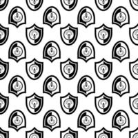 Bulb shield pattern seamless vector
