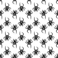 vector inconsútil del patrón de araña espeluznante