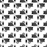 Solar panel battery pattern seamless vector
