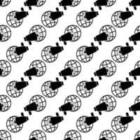 Global megaphone pattern seamless vector