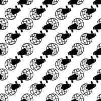 Global megaphone pattern seamless vector