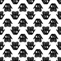 Hand keep battery pattern seamless vector