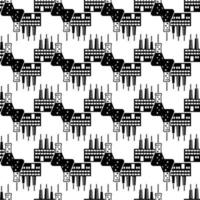 Chemistry flask factory pattern seamless vector