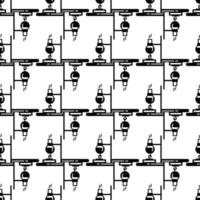 Flask lab burner pattern seamless vector