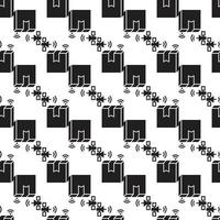 Satellite delivery box tracking pattern seamless vector
