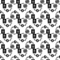 Global finance circle pattern seamless vector