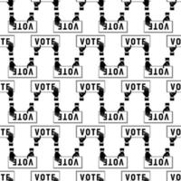 Vote poster pattern seamless vector