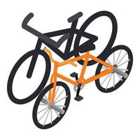 icono de bicicleta vector isométrico. dos nuevas bicicletas modernas