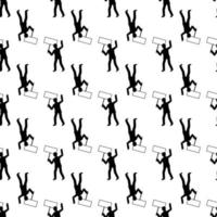 Man protest hand banner pattern seamless vector