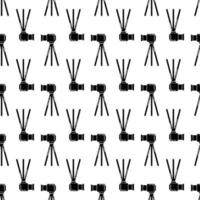 Video camera on stand pattern seamless vector
