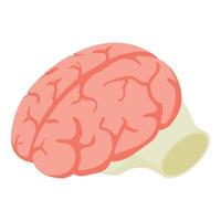 Intellectual property icon isometric vector. Hand holding a human brain icon vector