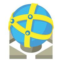 World network icon isometric vector. Globe icon around which the line vector