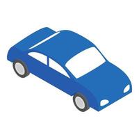 vector isométrico del icono del coche azul. icono de coche de ciudad moderna azul