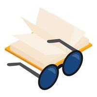 Blind book icon, isometric style vector