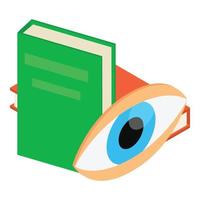 Reading concept icon, isometric style vector