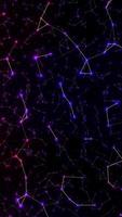 Flying in outer space. Vertical looped video