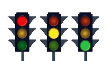 Set of Traffic Lights vector illustrationPrint