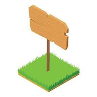 Signpost icon, isometric style vector