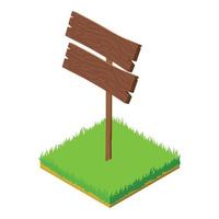 Singboard icon, isometric style vector