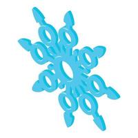 Snowflake icon isometric vector. Beautiful light blue snowflake vector