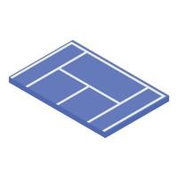 Tennis field icon isometric vector. Part blue tennis court vector
